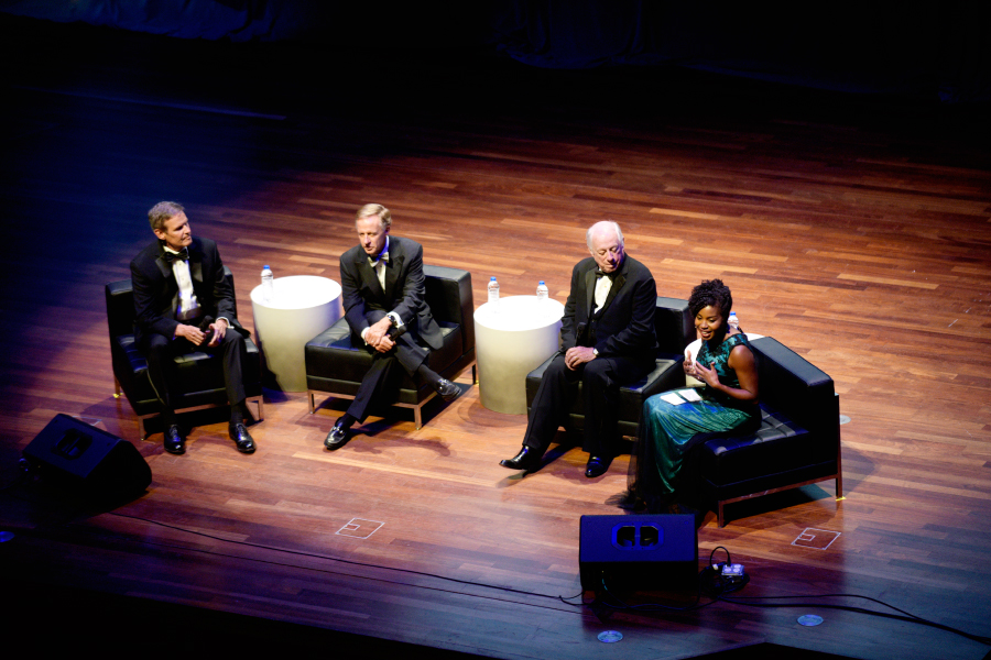 Corporate conference with stage